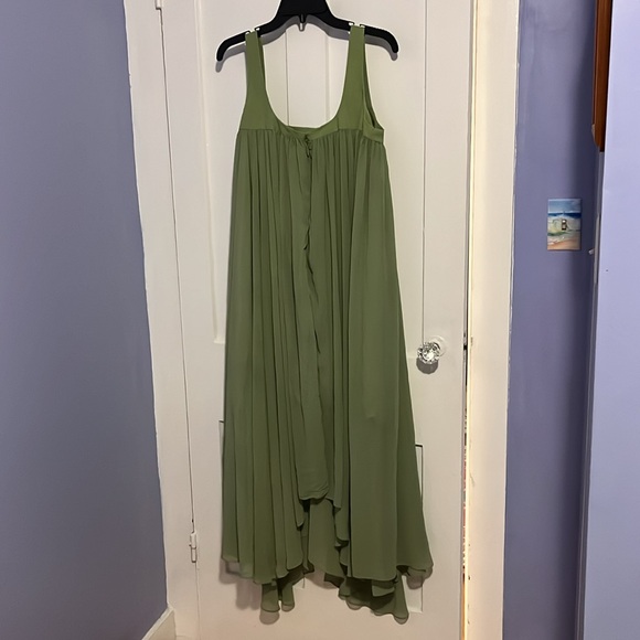 Bibhu green chiffon dress size 10 - Picture 4 of 6